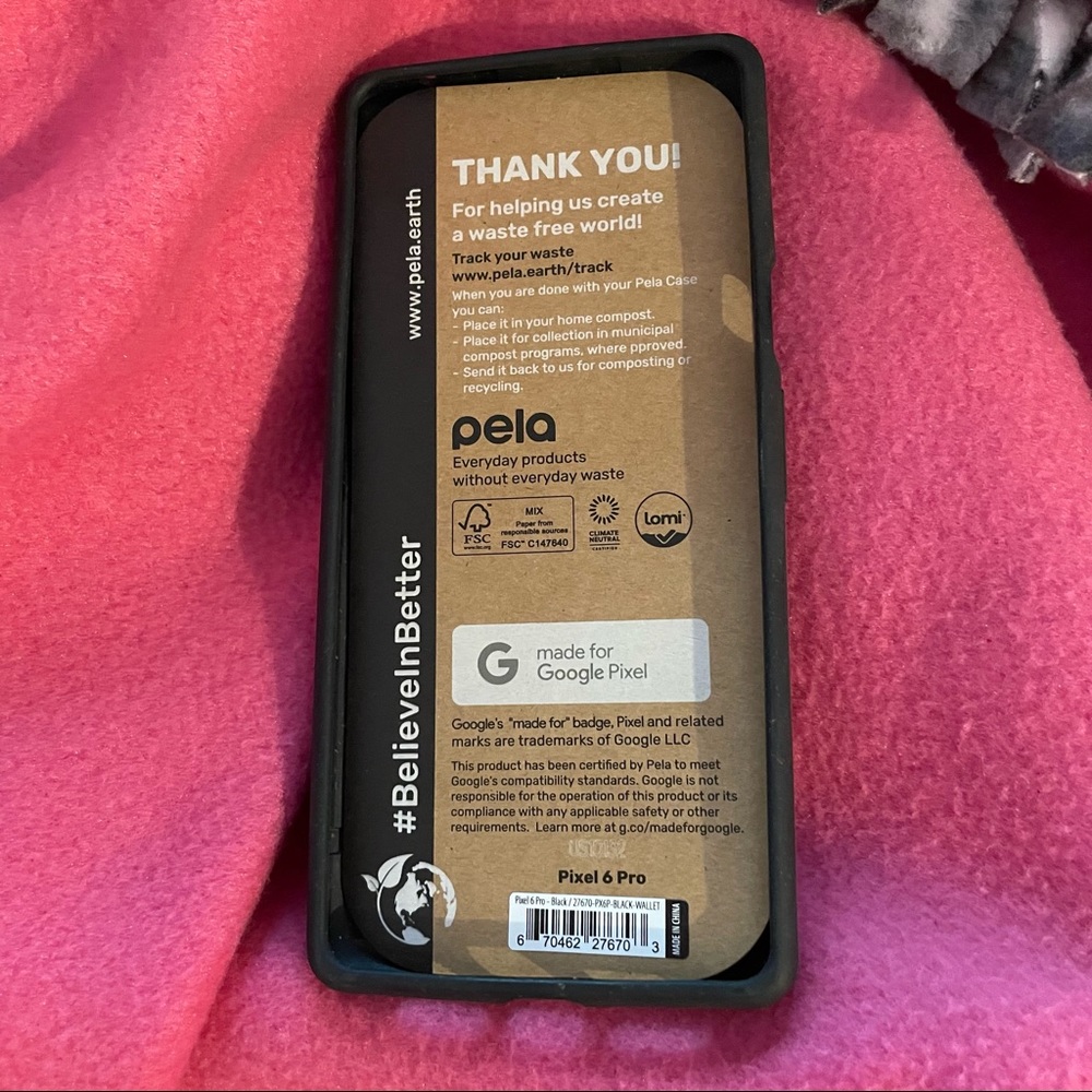 Pela Case black phone case for Google Pixel 6 Pro